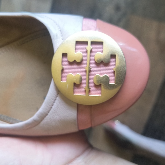 Tory Burch Minnie Cap Toe Ballet Flat Pink Sz 7.5 Women - Picture 11 of 17